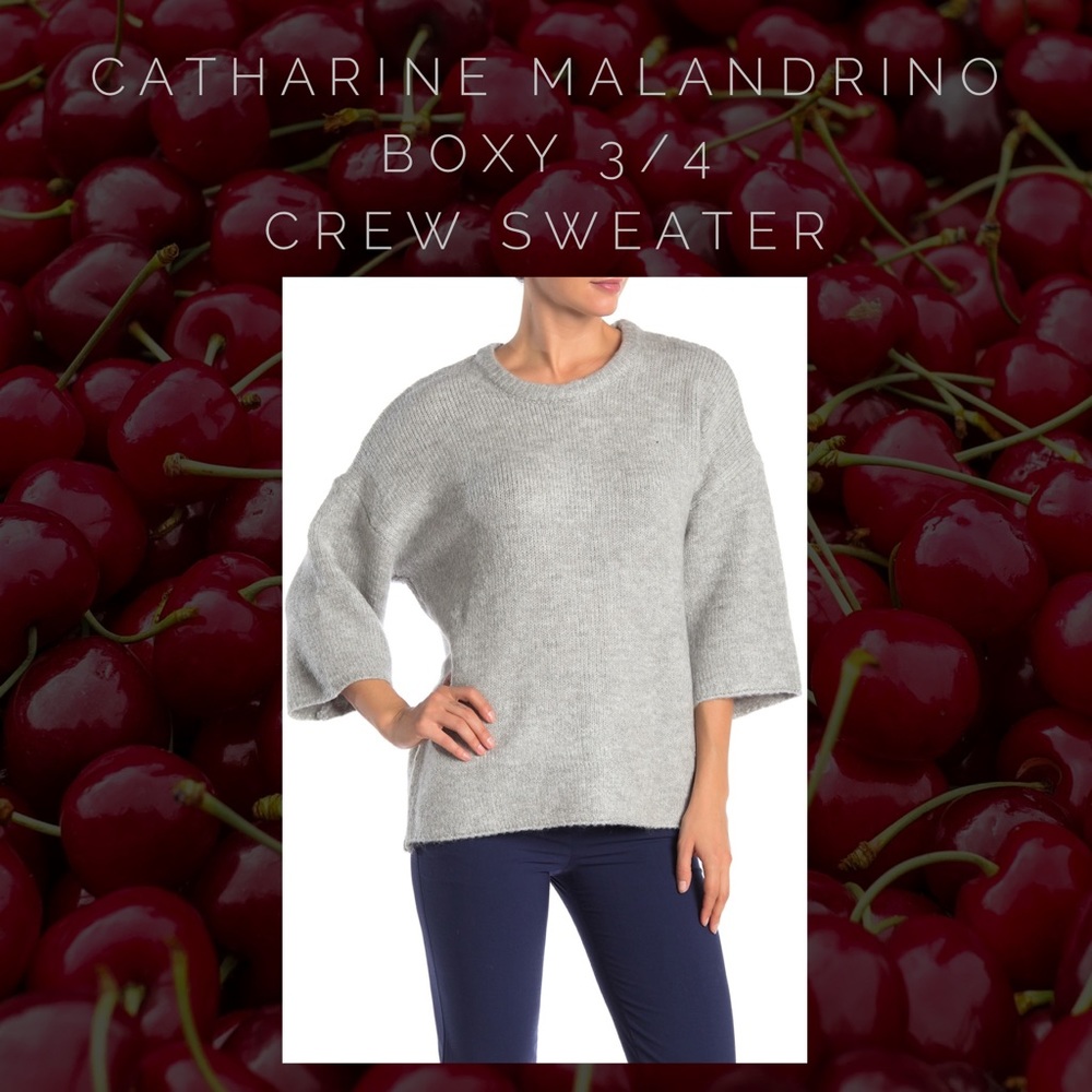 Catherine Malandrino NWT- Sz. M Boxy 3/4 Sweater